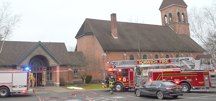 Fire at Norwich church triggers intense emergency response